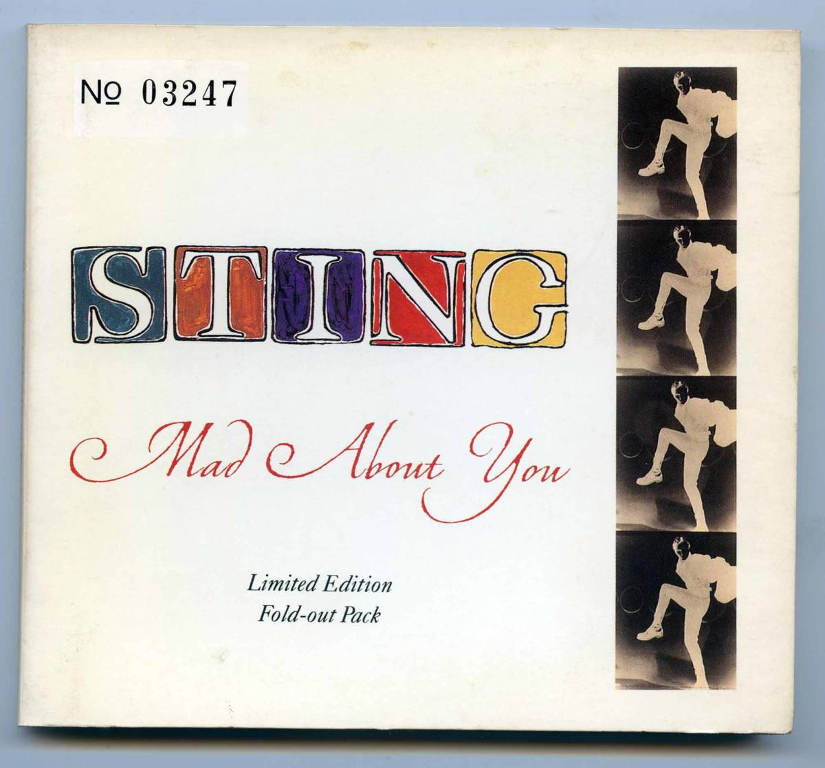 Sting（スティング）CDシングル「Mad About You」UK盤オリジナル デジパック AMCDR 721 限定盤シリアル番号付き 03247_画像1