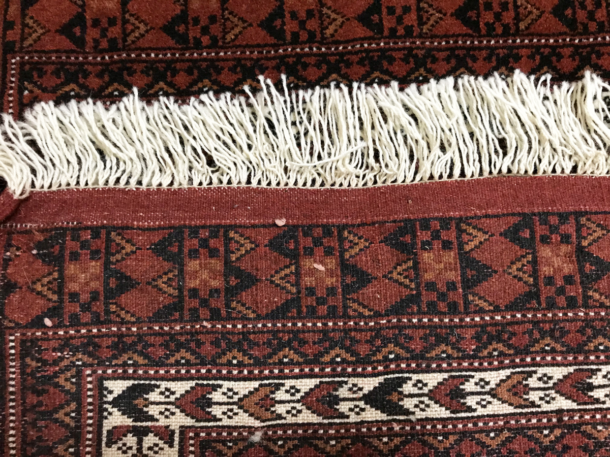 ☆ イラン トルクメン産 手織りペルシャ絨毯 130X86cm T