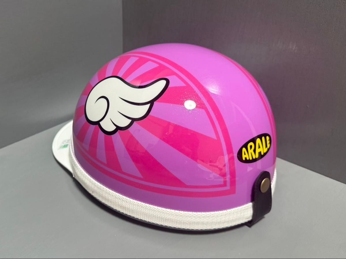 三つボタンコルク半ヘルメット カスタムペイント 日照 送料無料｜Yahoo