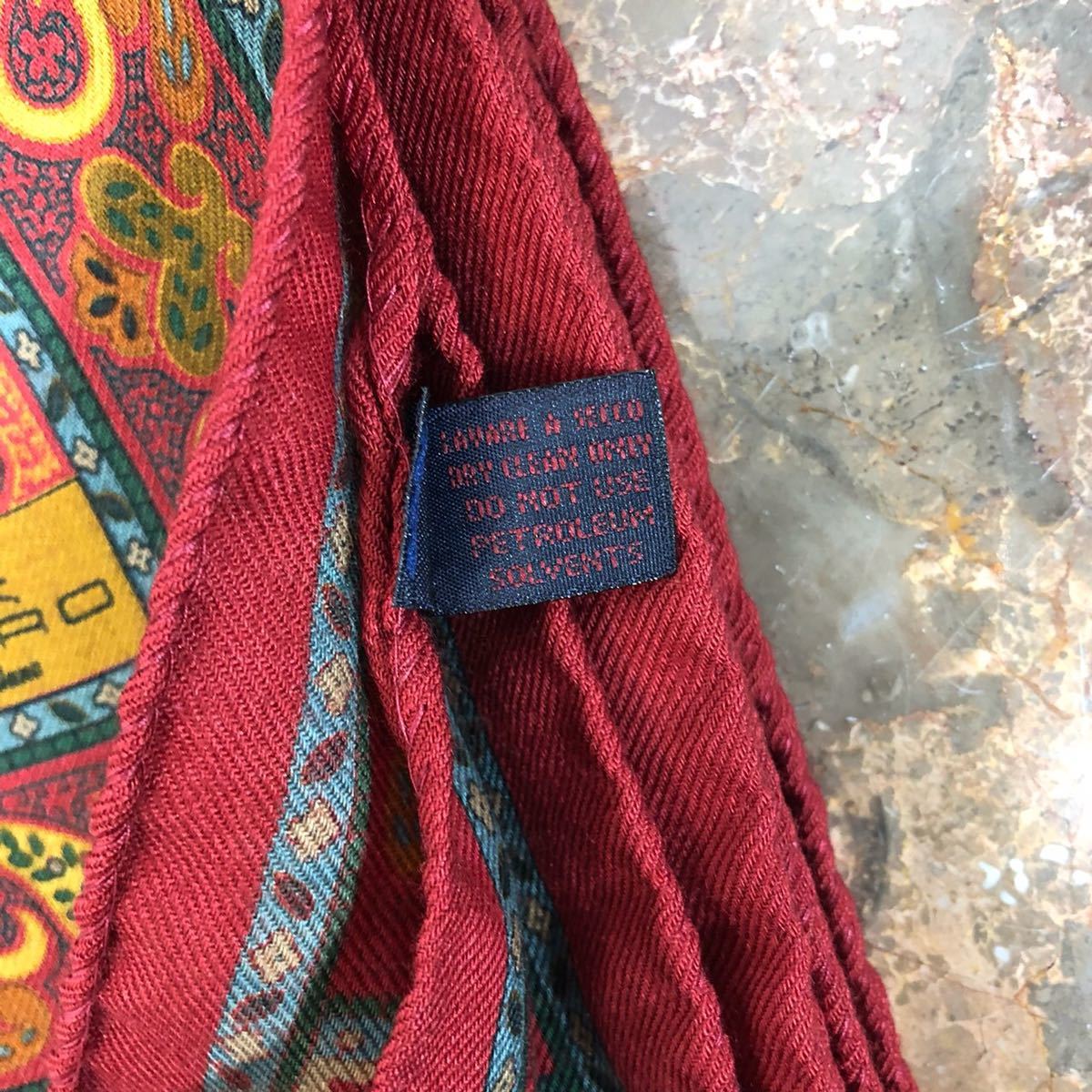 ETRO SILK WOOL PAISLEY PATTERNED SHAWL MADE IN ITALY/エトロシルク