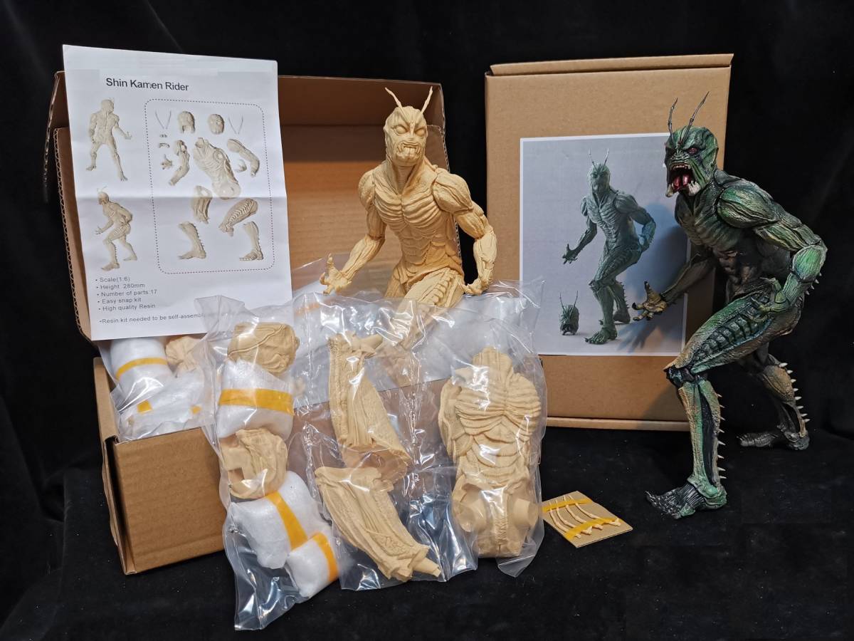 新品未使用1/6スケール 真仮面ライダー ガレージキット (未組立 新品未使用1/6スケール 真仮面ライダー ガレージキット (未組立