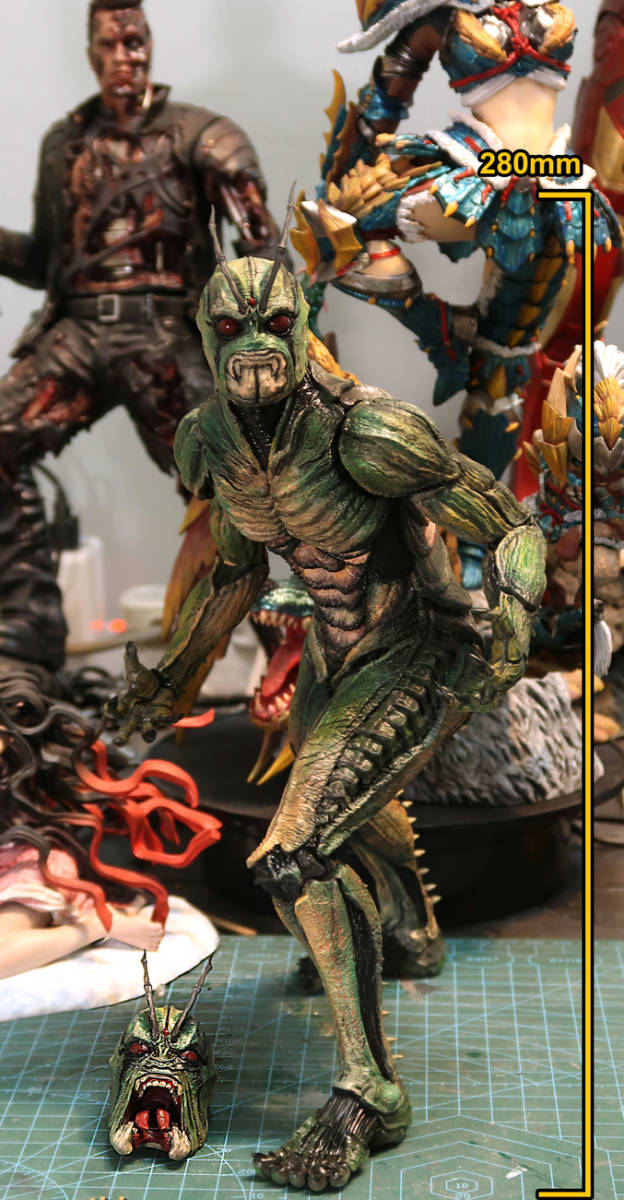 新品未使用1/6スケール 真仮面ライダー ガレージキット (未組立 新品未使用1/6スケール 真仮面ライダー ガレージキット (未組立