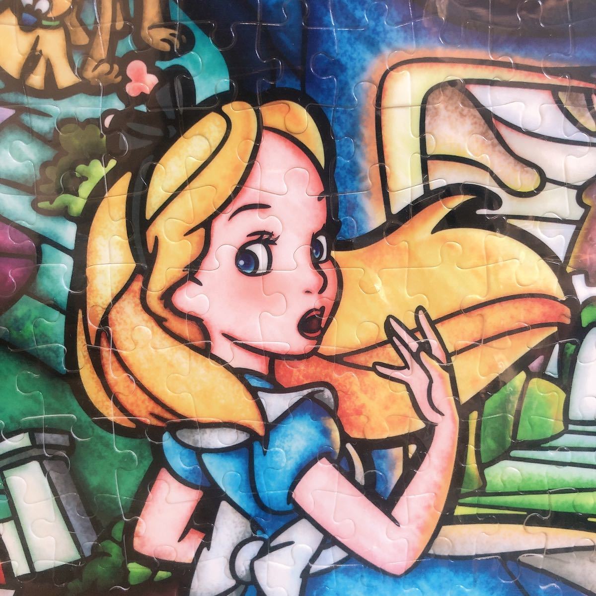 ステンドグラス　Alice in wonderland パネル