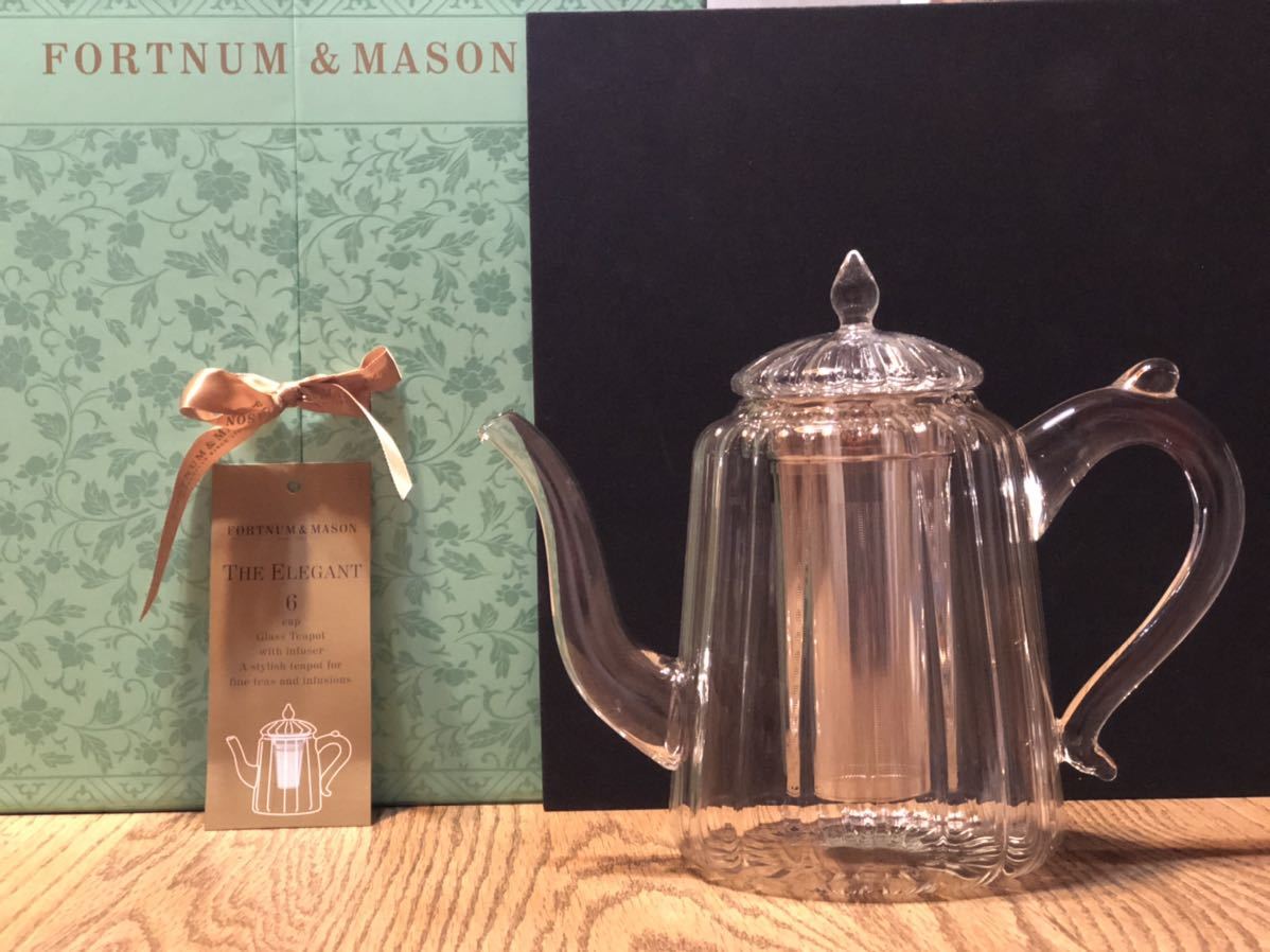英国王室御用達未使用保管品FORTNUM&MASONTHE ELGANT 6cup日本未発売紅茶ティーポット_画像1