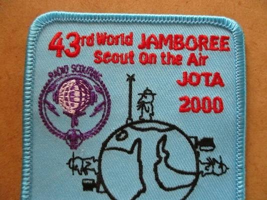 2000年 第43回 ボーイスカウト世界ジャンボリー Scout on the Air バッチ ワッペン/JA1YSSラジオworld jamboree刺繍JOTA BSNパッチV148の画像2