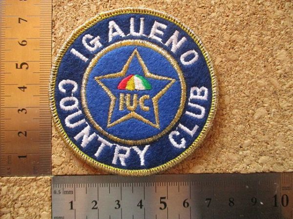 IGAUENO COUNTRY CLUB ゴルフ刺繍ワッペン/傘パラソル伊賀 上野カントリークラブ会員ビンテージ パッチGOLFエンブレム紋章 V150_画像8