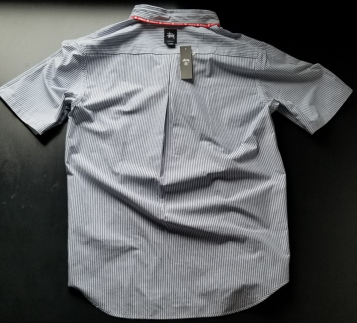 STUSSY タグ付き 未使用 ストライプ 半袖 シャツ ステューシー STUSSY タグ付き 未使用 ストライプ 半袖 シャツ ステューシー