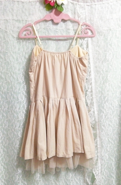 アイボリーリボン綿コットンネグリジェキャミソールワンピース Ivory ribbon cotton negligee camisole dress_画像4