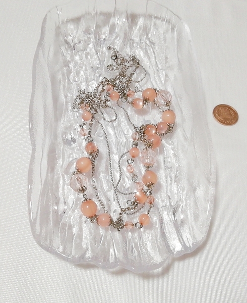 淡いピンク珠型ネックレス首輪チョーカー/ジュエリー/お守りアミュレット Pale pink pearl necklace collar choker jewelry amulet_画像4