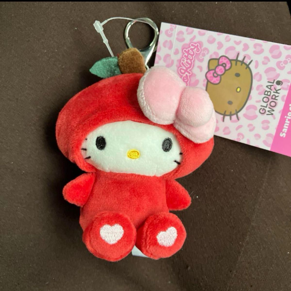 ハローキティ りんご キーホルダー マスコット チャーム グローバル