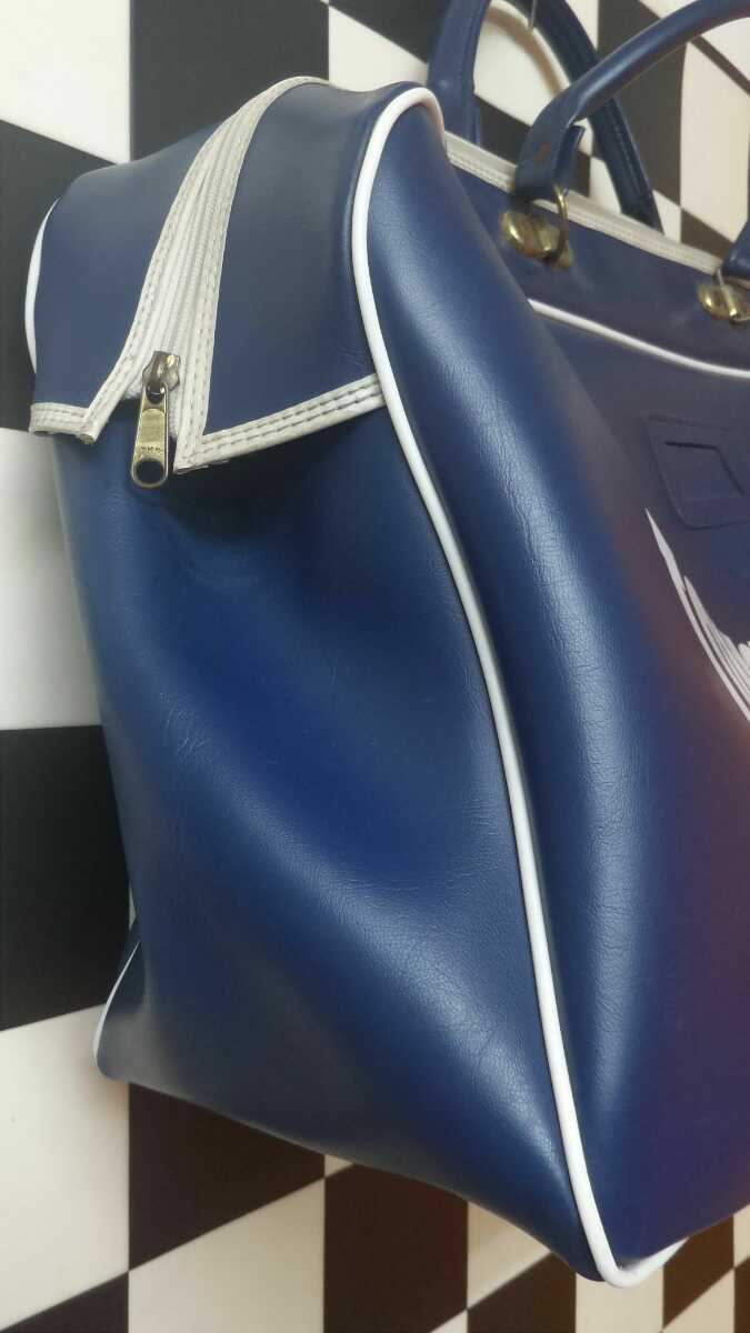 スキンズパンクロックスタイルビンテージ90'sLONSDALEボストンバッグネイビー×ホワイト