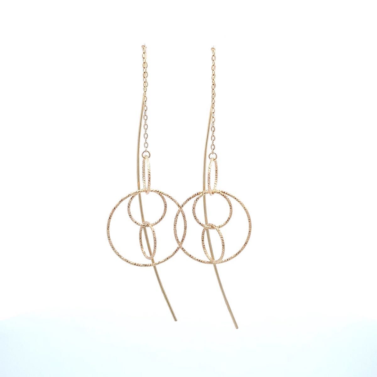 750 デザインチェーンピアス