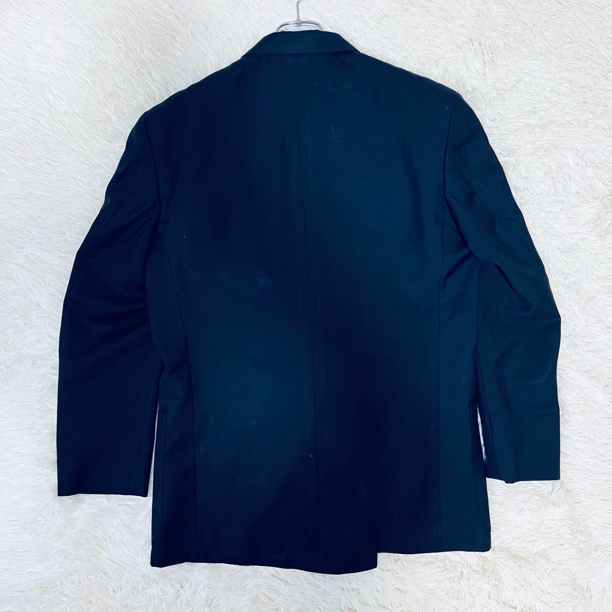 DIOR ディオール エンブレム Lサイズ ブレザー ジャケット ネイビー ゴールド ウール メンズ_画像2
