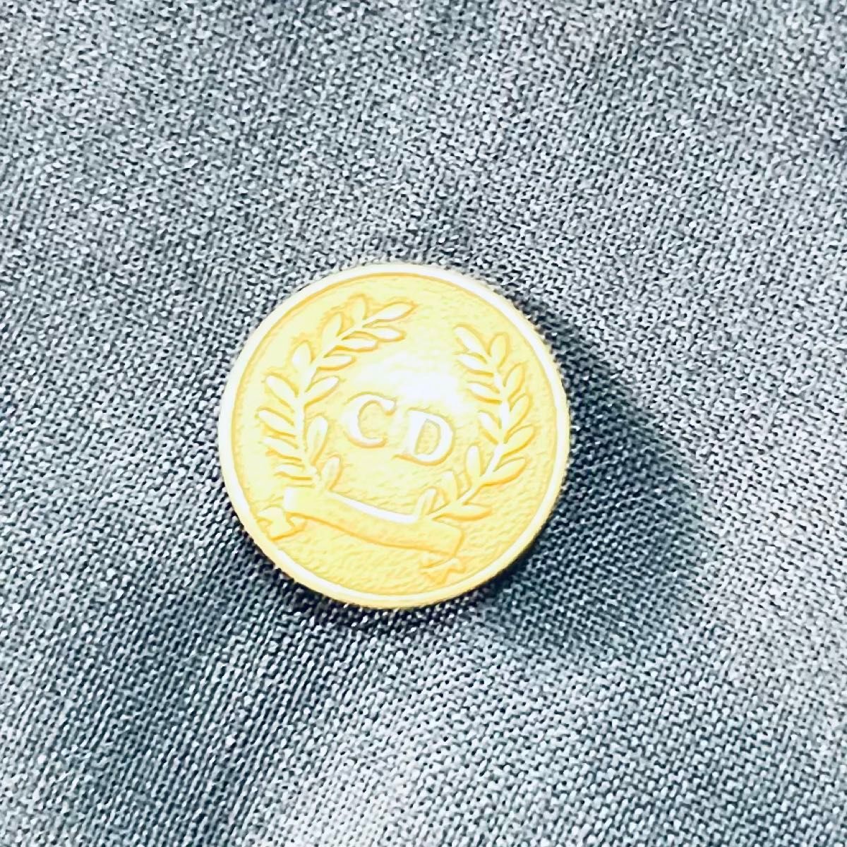 DIOR ディオール エンブレム Lサイズ ブレザー ジャケット ネイビー ゴールド ウール メンズ_画像7