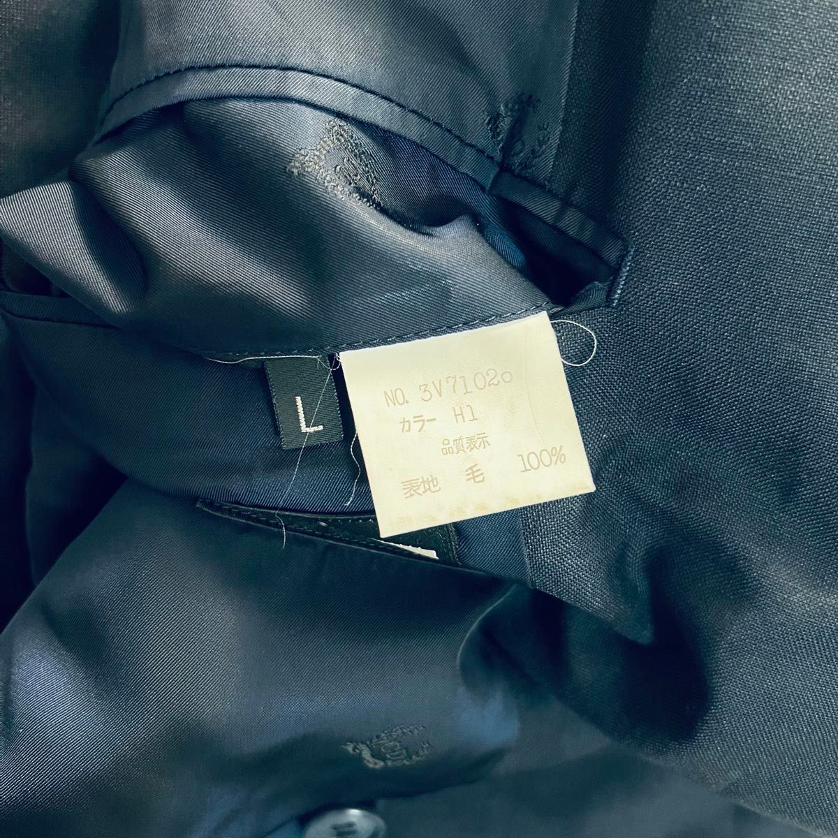 DIOR ディオール エンブレム Lサイズ ブレザー ジャケット ネイビー ゴールド ウール メンズ_画像8