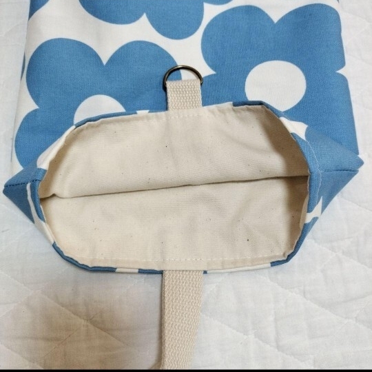 4点セット 水色花柄 入園入学セット ハンドメイド レッスンバッグ シューズケース 巾着袋_画像4