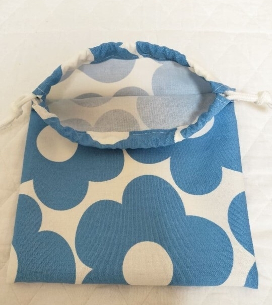 4点セット 水色花柄 入園入学セット ハンドメイド レッスンバッグ シューズケース 巾着袋_画像6