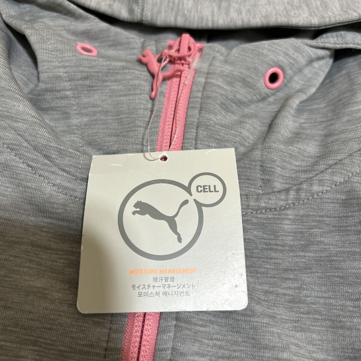 新品 タグ付き 未使用品 PUMA プーマ パーカー ジップアップ トップス フーディー スウェット カジュアル ジャージ グレー 灰色 Mサイズ_画像4