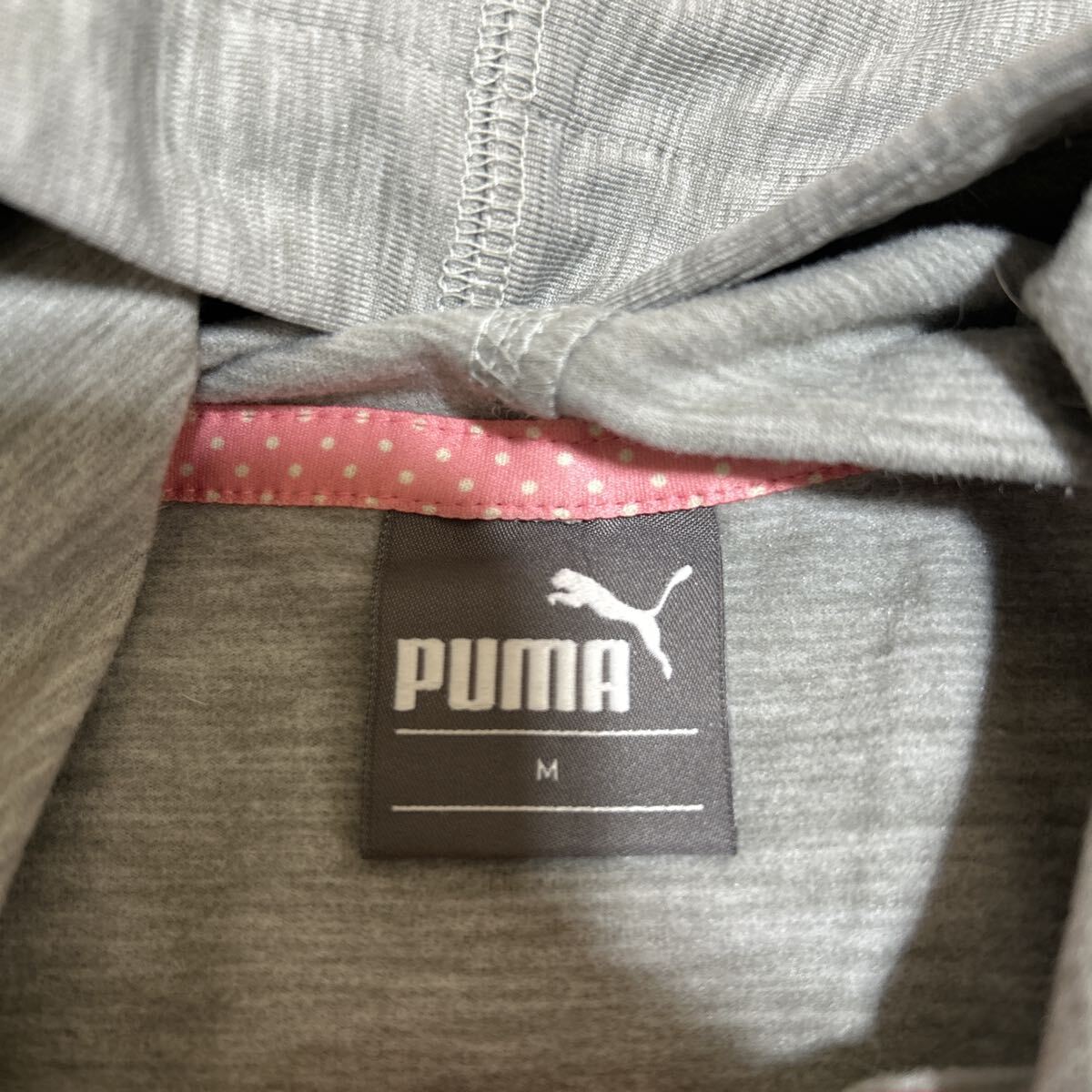 新品 タグ付き 未使用品 PUMA プーマ パーカー ジップアップ トップス フーディー スウェット カジュアル ジャージ グレー 灰色 Mサイズ_画像5