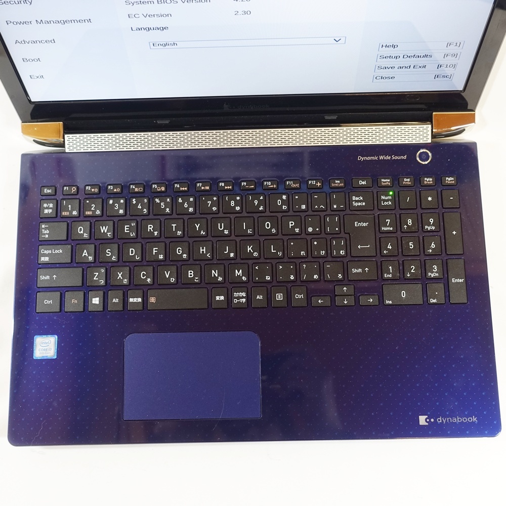 【ジャンク】 東芝 第8世代 Core i7-8565U SSD512GB メモリ16GB 部品取りや再起させられる方向け No853_画像3