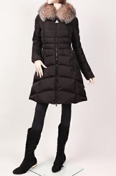 モンクレール フォックスファー ナイロン ダウン コート　ネイビー　レディース　 国内正規品　MONCLER　#B3_画像8