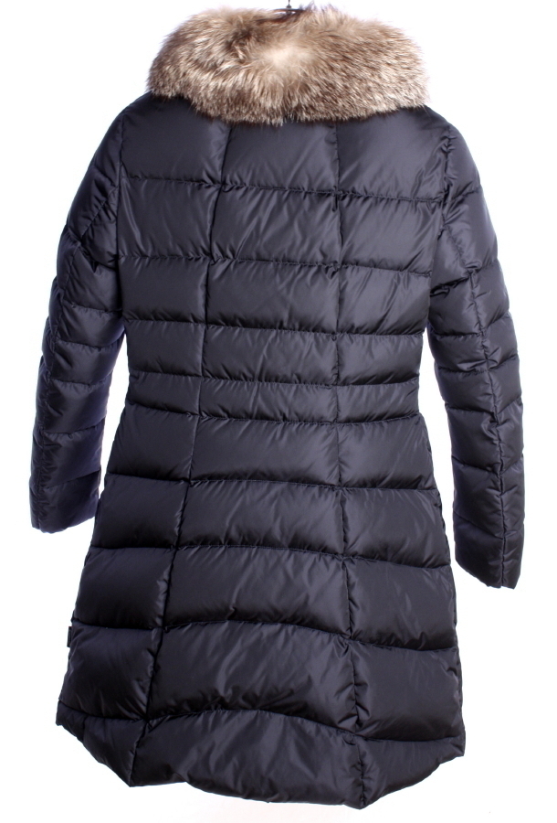 モンクレール フォックスファー ナイロン ダウン コート　ネイビー　レディース　 国内正規品　MONCLER　#B3_画像2