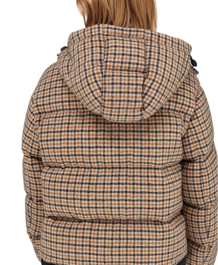 31万4600円 21AW モンクレール チェック柄 ウール ダウン ジャケット レディース 国内正規品 MONCLER #B2_画像5