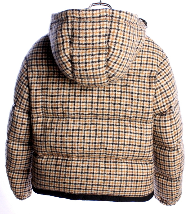 31万4600円 21AW モンクレール チェック柄 ウール ダウン ジャケット レディース 国内正規品 MONCLER #B2_画像3