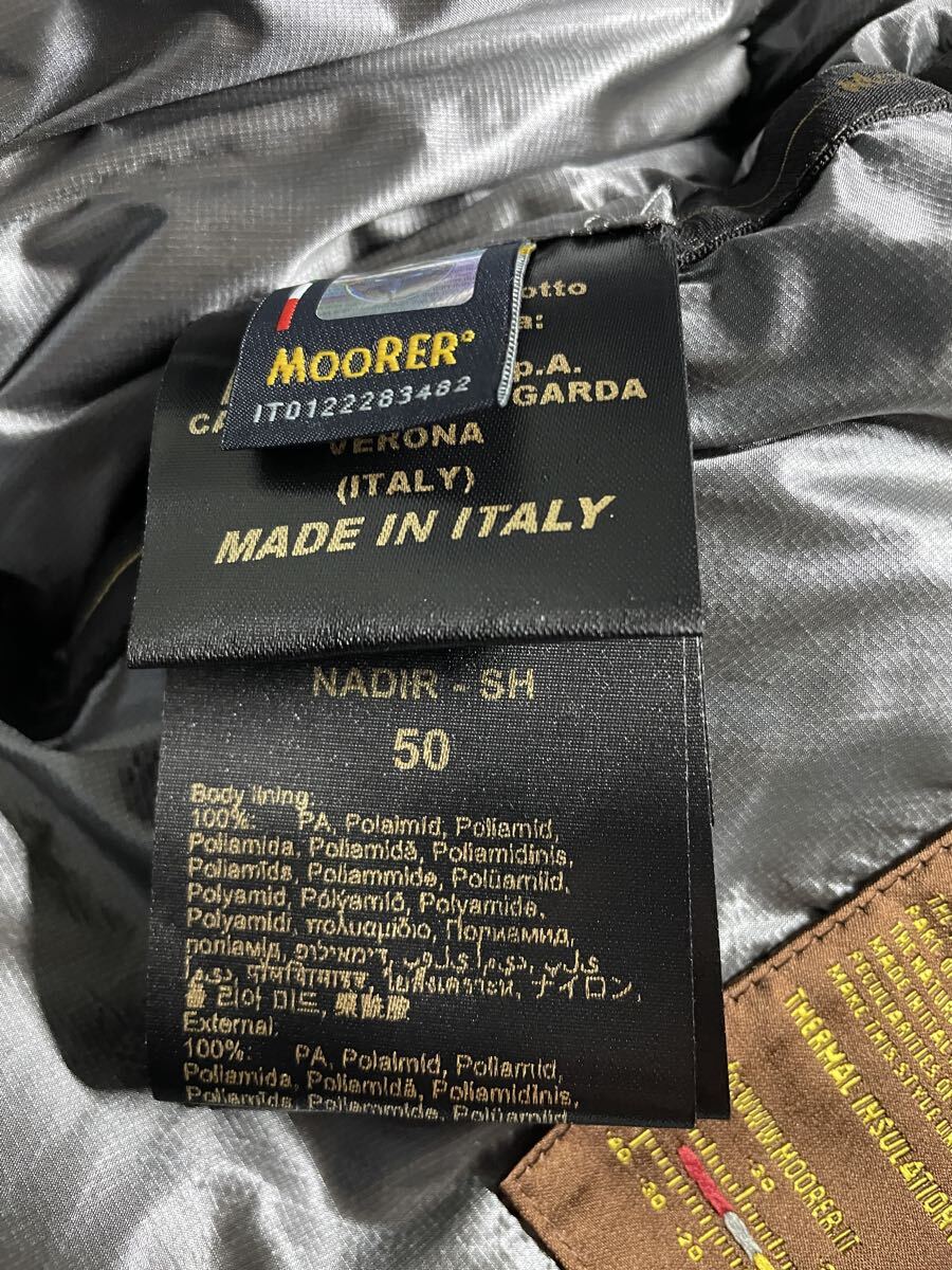 MOORER ムーレー ナイロン ダウン ジャケット ダークグレー #A5_画像8