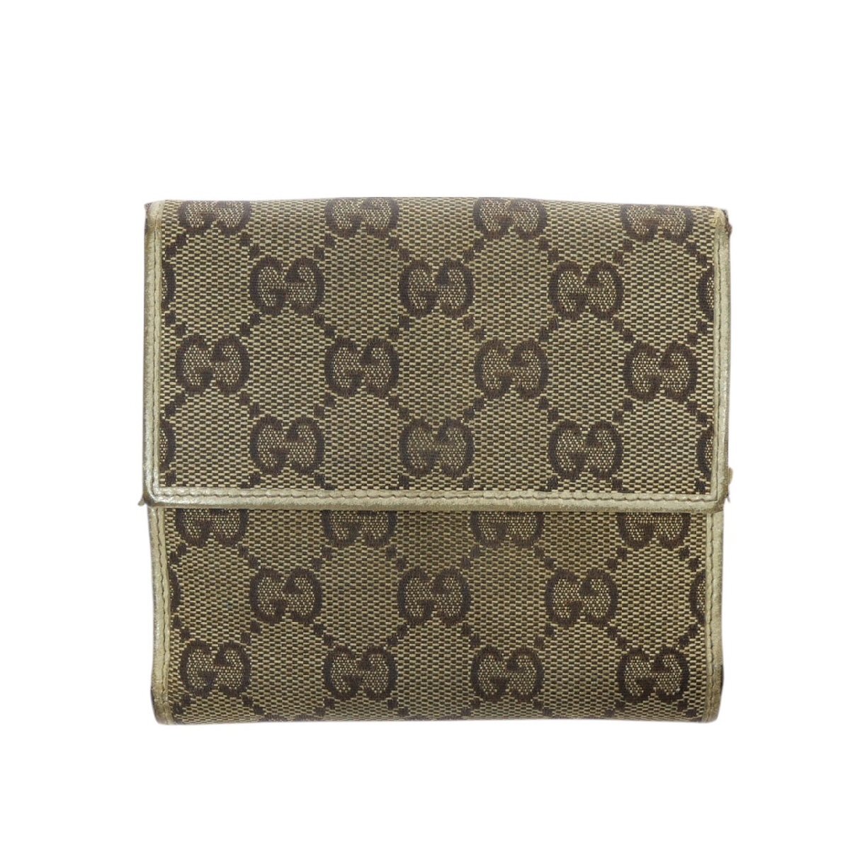 1円スタート 財布 まとめ3点セット PRADA プラダ GUCCI グッチ 等 二つ折り 三つ折り 長財布 三角ロゴプレート GG柄 レザー キャンバス_画像6