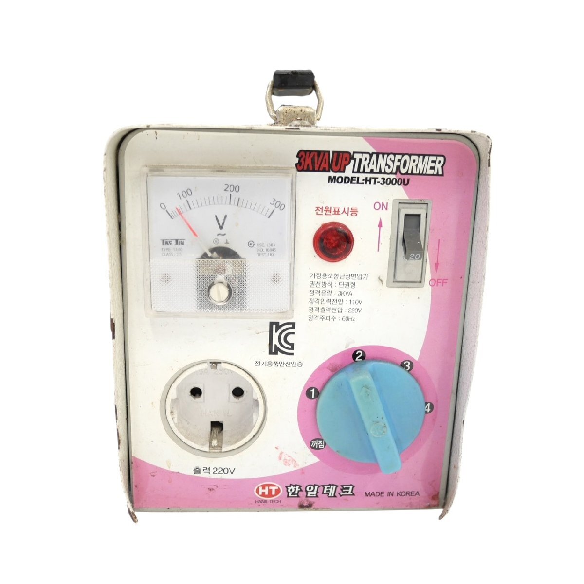 1 иен старт день . Tec рукоятка il tech трансформатор 3KVA UP TRANSFORMER силовой трансформатор HT-3000U Корея производства электронное оборудование инструмент DIY электризация подтверждено 