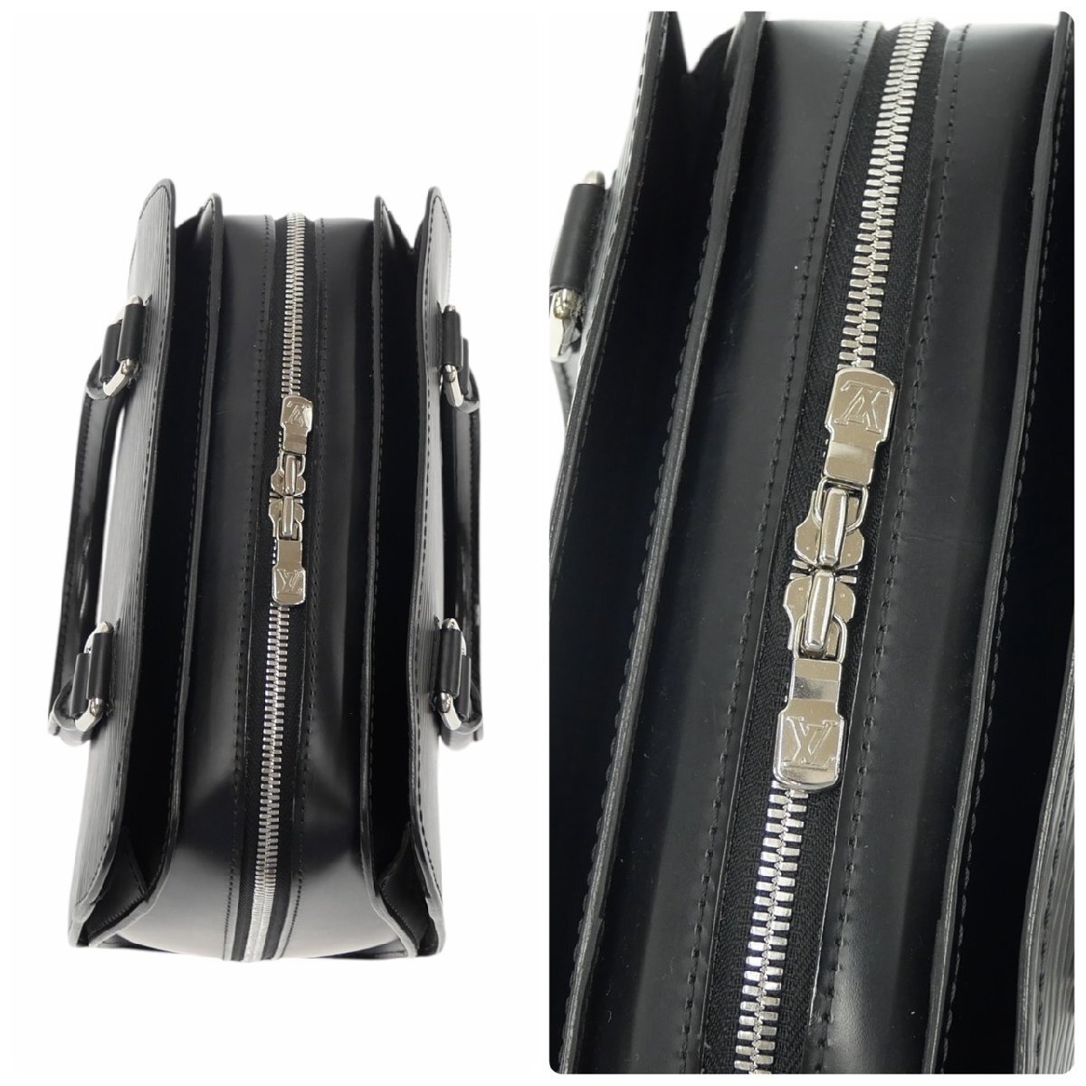 1 иен старт LOUIS VUITTON Louis Vuitton ponnfM52052 MI1025e Pinot wa-ru ручная сумочка серебряный металлические принадлежности ручная сумка черный женский 