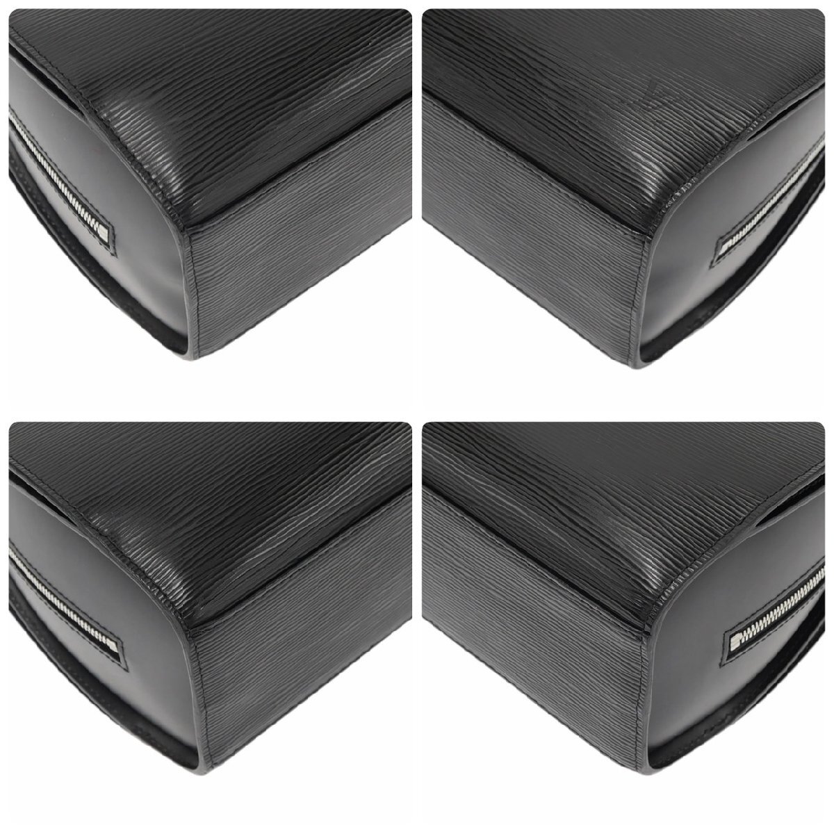 1 иен старт LOUIS VUITTON Louis Vuitton ponnfM52052 MI1025e Pinot wa-ru ручная сумочка серебряный металлические принадлежности ручная сумка черный женский 