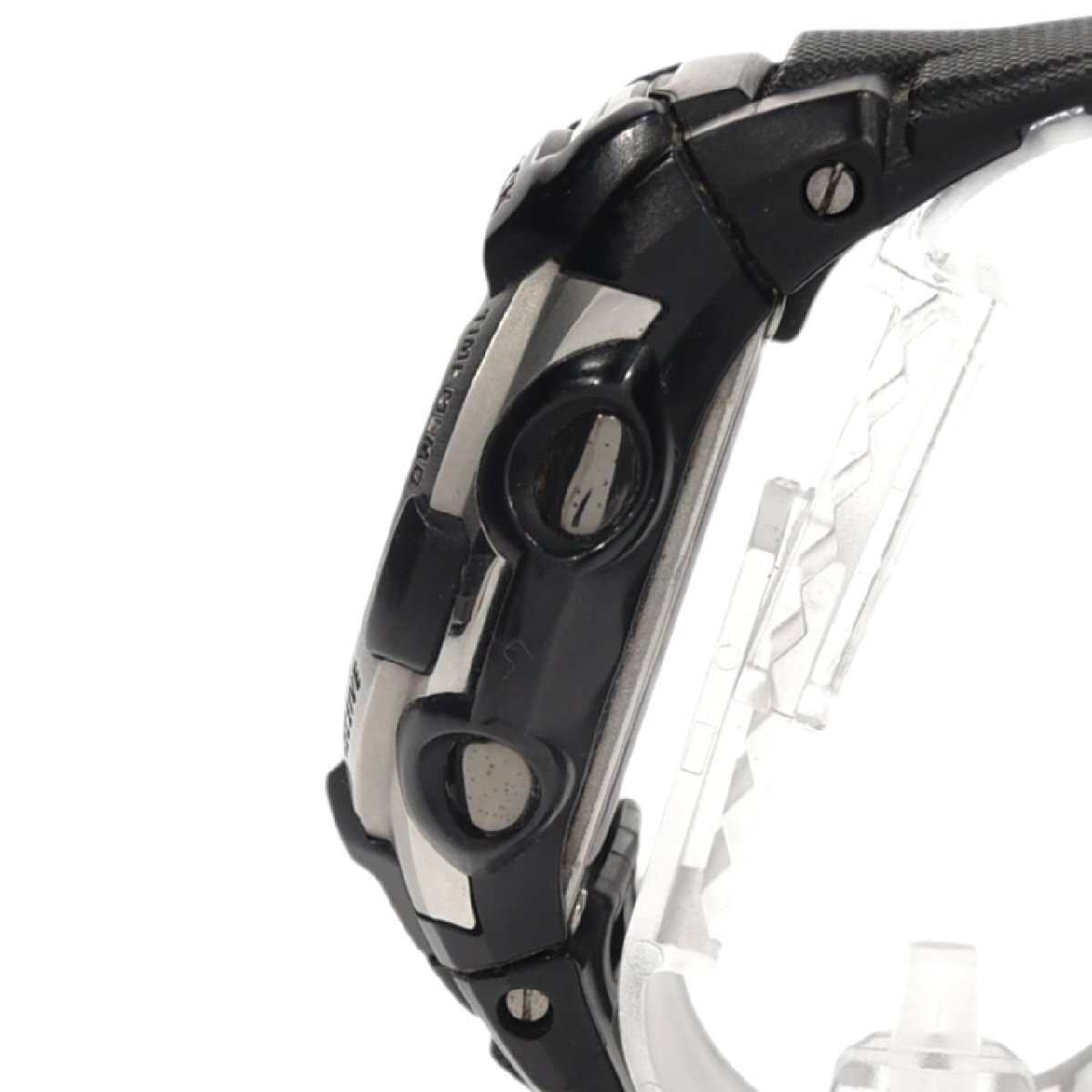 1円スタート 稼働品 CASIO カシオ G-SHOCK Gショック GW-500J The G タフソーラー ラウンド デジタル ブラック シルバー メンズ 腕時計_画像4