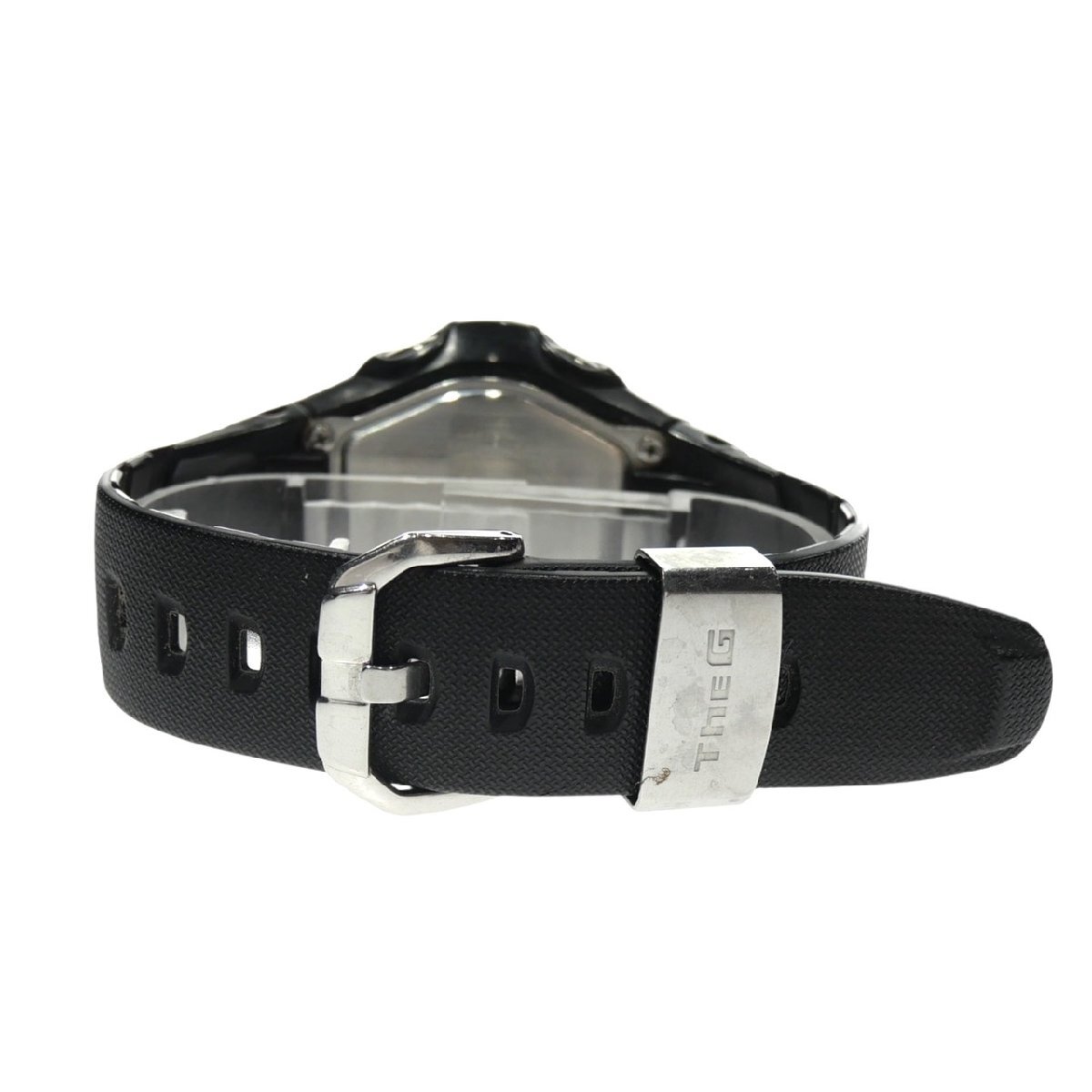 1円スタート 稼働品 CASIO カシオ G-SHOCK Gショック GW-500J The G タフソーラー ラウンド デジタル ブラック シルバー メンズ 腕時計_画像8