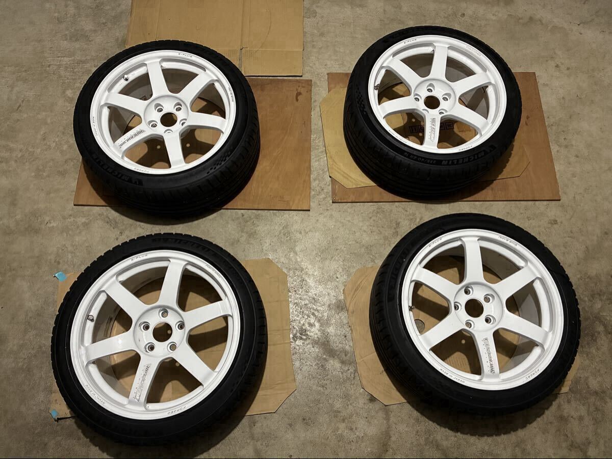 【4本セット、タイヤ付き】RAYS TE37 SAGA S-PLUS 18インチ 9J PCD114.3 5H + パイロットスポーツ5 (235/40R18)_画像1