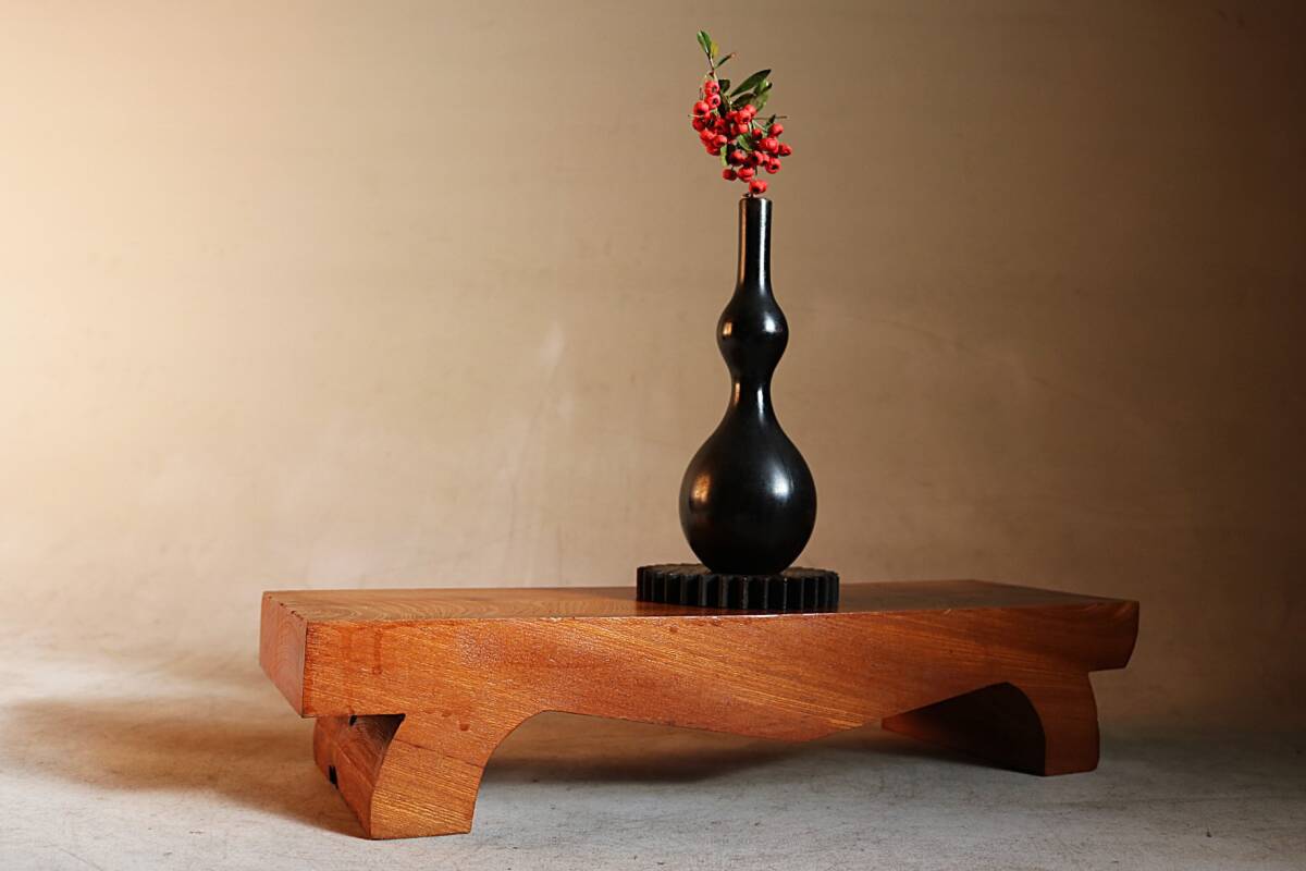 【伊董】ｃ180.アンティーク！レトロ！ 一刀彫り！古い飾り台欅製刳り貫き花台盆栽台 #古民芸 #展示台 #古道具_画像2