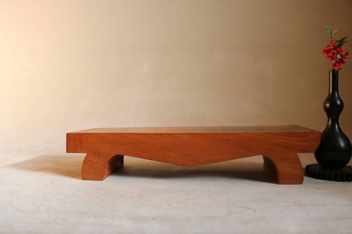 【伊董】ｃ180.アンティーク！レトロ！ 一刀彫り！古い飾り台欅製刳り貫き花台盆栽台 #古民芸 #展示台 #古道具_画像3