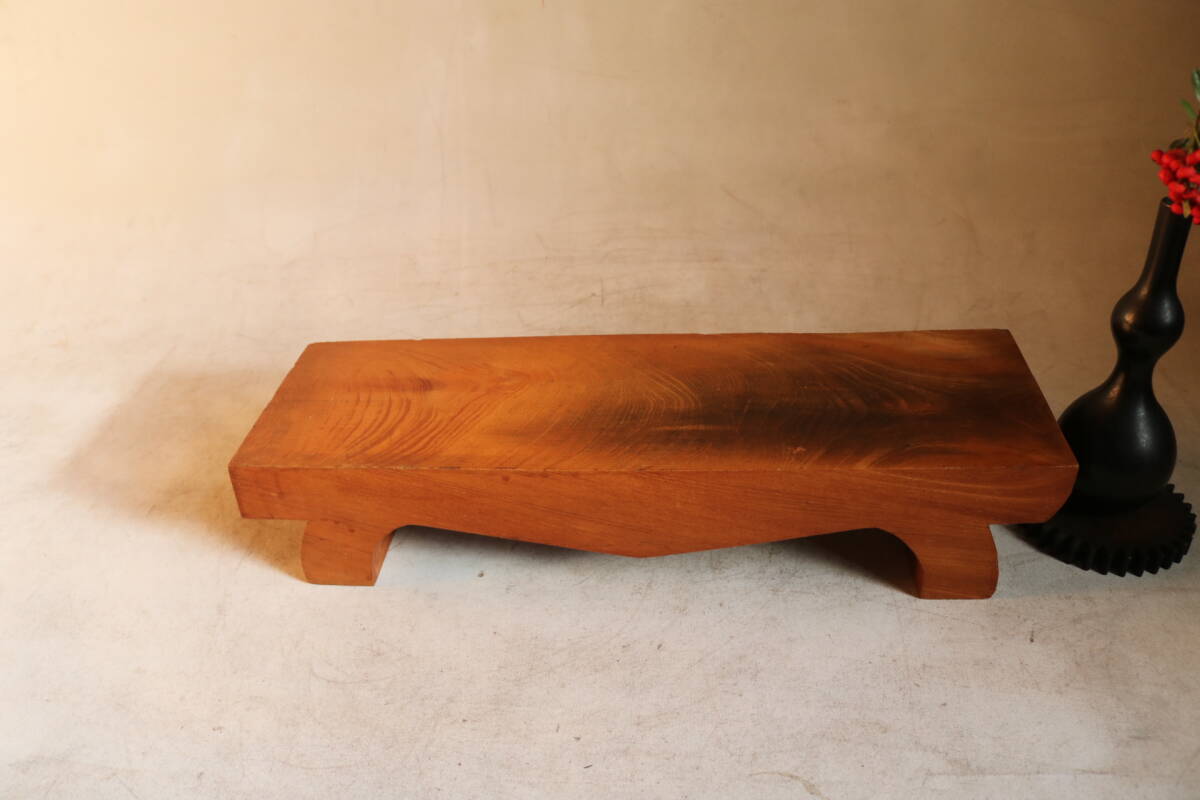 【伊董】ｃ180.アンティーク！レトロ！ 一刀彫り！古い飾り台欅製刳り貫き花台盆栽台 #古民芸 #展示台 #古道具_画像4