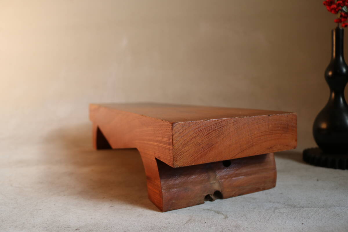 【伊董】ｃ180.アンティーク！レトロ！ 一刀彫り！古い飾り台欅製刳り貫き花台盆栽台 #古民芸 #展示台 #古道具_画像5