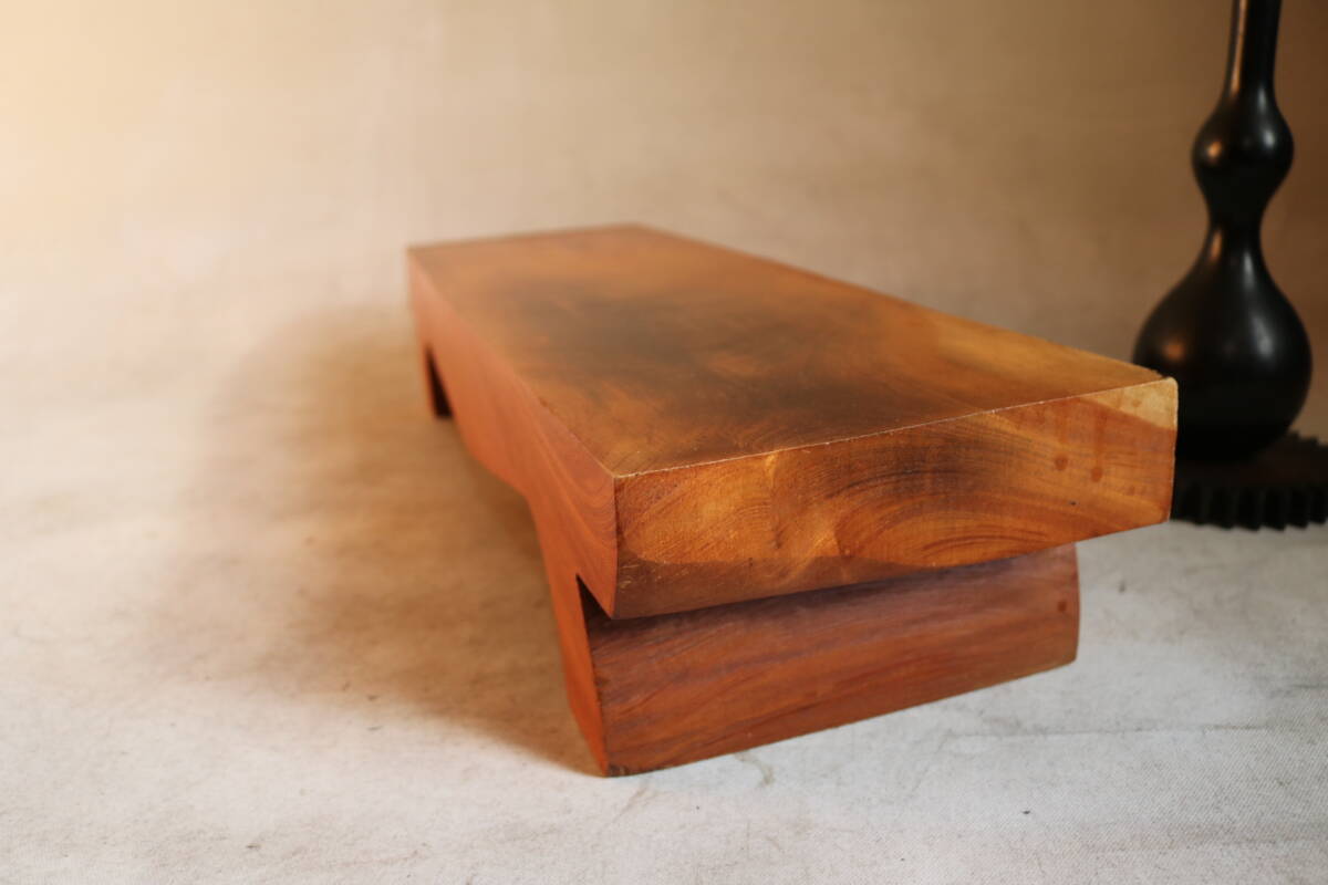 【伊董】ｃ180.アンティーク！レトロ！ 一刀彫り！古い飾り台欅製刳り貫き花台盆栽台 #古民芸 #展示台 #古道具_画像7