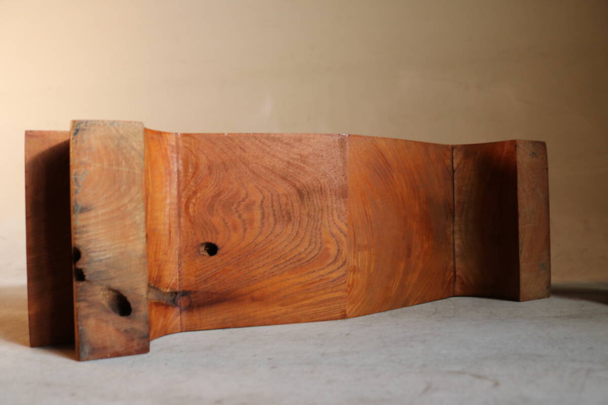 【伊董】ｃ180.アンティーク！レトロ！ 一刀彫り！古い飾り台欅製刳り貫き花台盆栽台 #古民芸 #展示台 #古道具_画像10