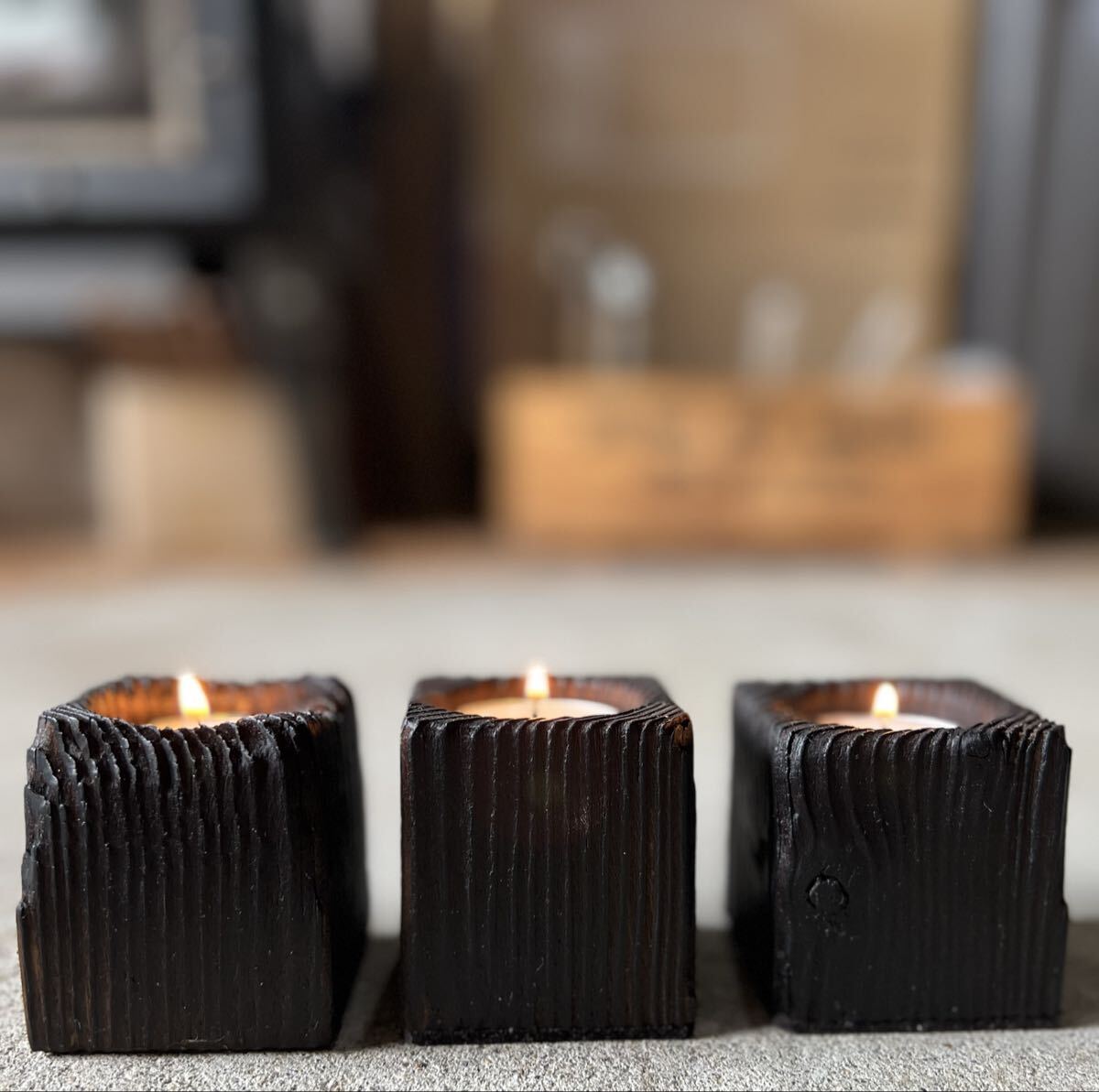 キャンドルホルダー 天然木_画像7