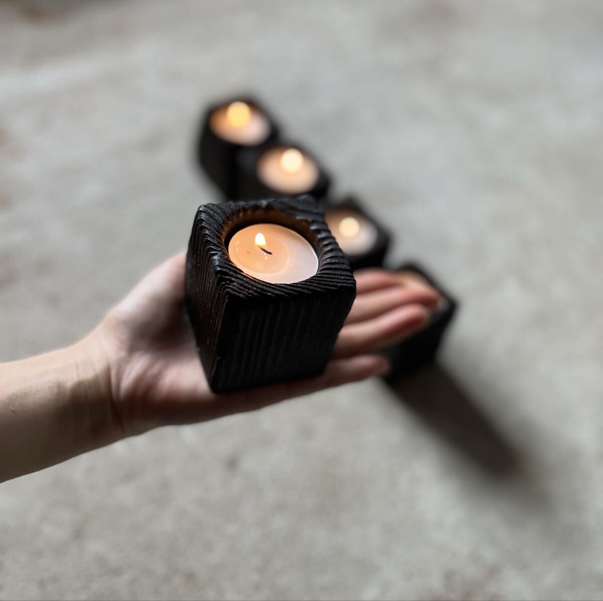 キャンドルホルダー 天然木_画像8