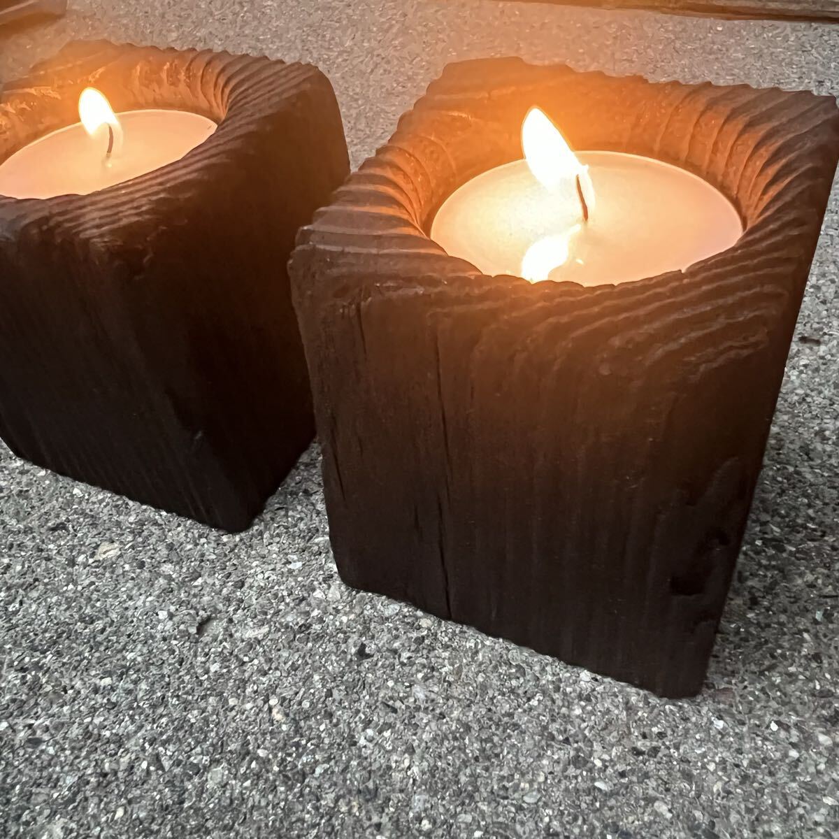 キャンドルホルダー 天然木_画像5