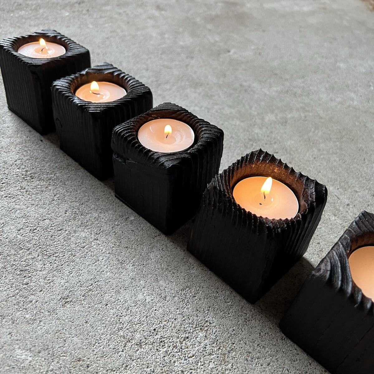 キャンドルホルダー 天然木_画像6