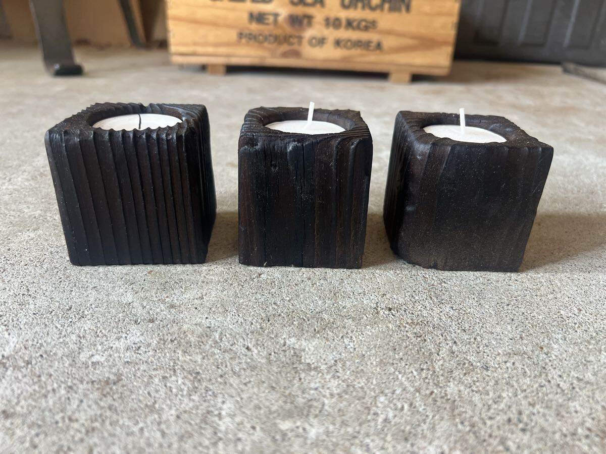 キャンドルホルダー 天然木_画像3