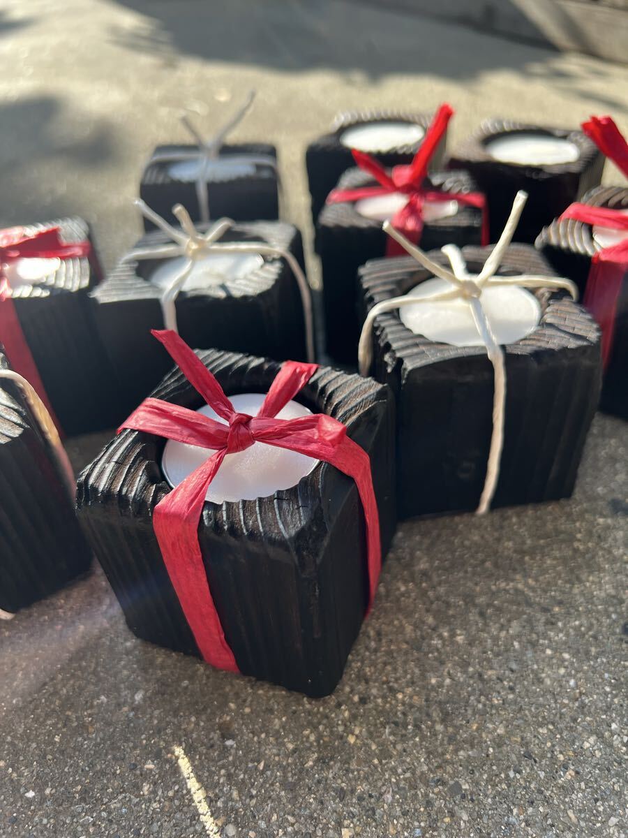 キャンドルホルダー 天然木_画像2