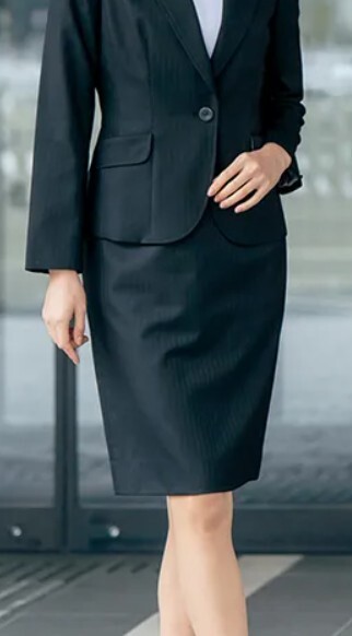 【新品】ALPHA PIER_17号_セミタイトスカート（1：ブラック）AR3814/アルファピア/かわいい会社事務服/おしゃれOL制服_画像2