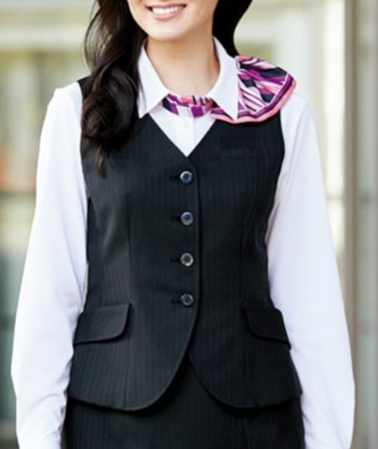 【新品】ALPHA PIER_15号_ベスト(1:ブラック)AR2814/アルファピア/かわいい会社事務服/おしゃれOL制服_画像2